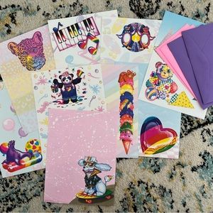 Lisa Frank vintage stationery sheets and envelopes